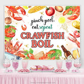 Bierrote Langusten kochen Hintergrund für Familienfeier